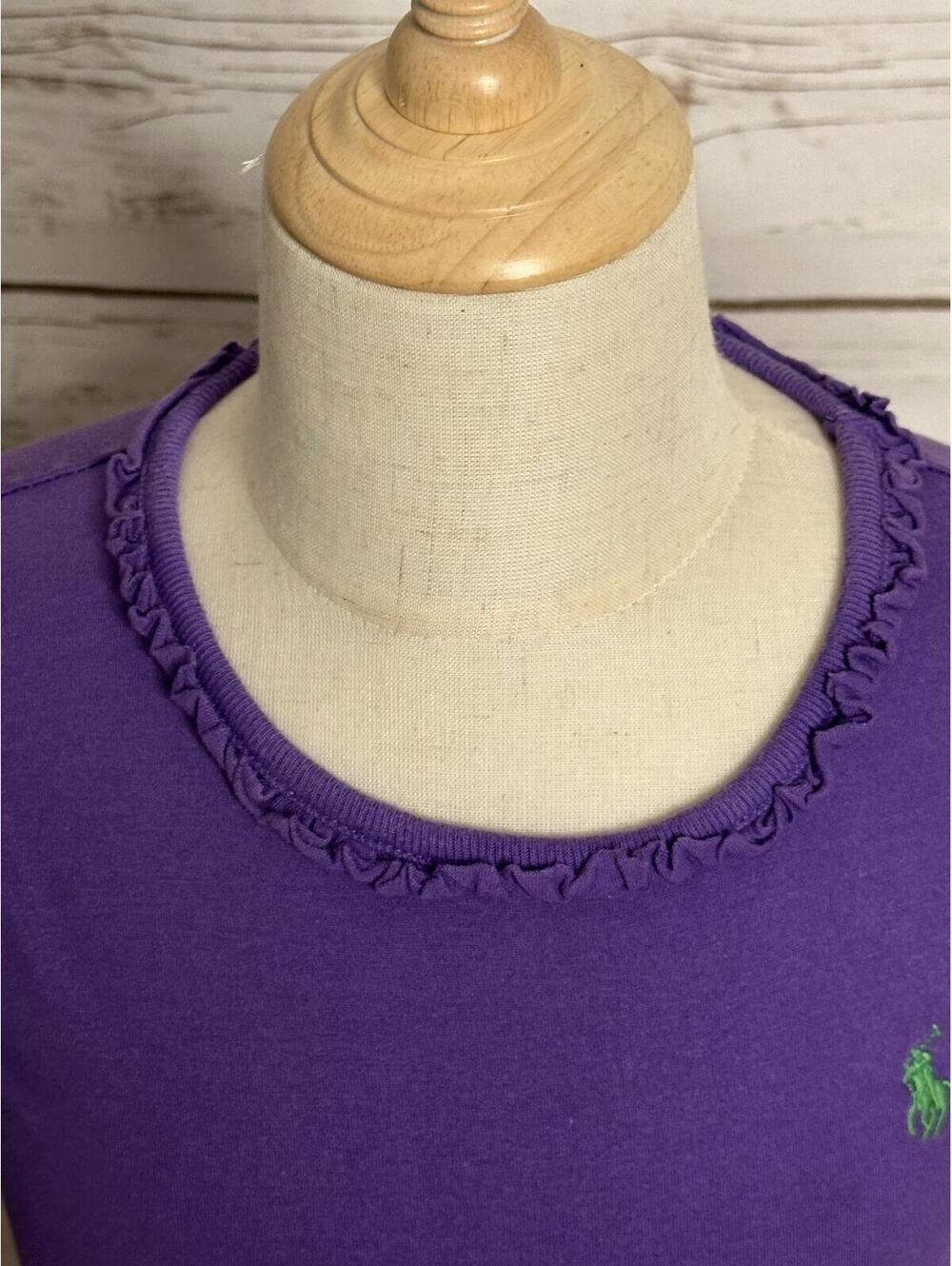Ralph Lauren Girls cotton short sleeve t-shirt Size 4/4T purple classic preppy - Picture 2 of 7